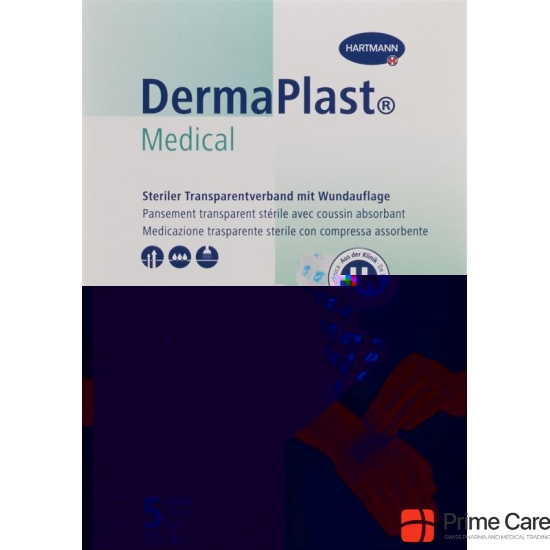 Dermaplast Medical transparent dressing 7.2x5cm 5 pieces