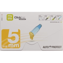 mylife Clickfine Autoprotect pen needle 5mm 100 pcs