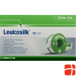 Leukosilk skin-friendly Fixing 5mx2.5cm 12 pcs