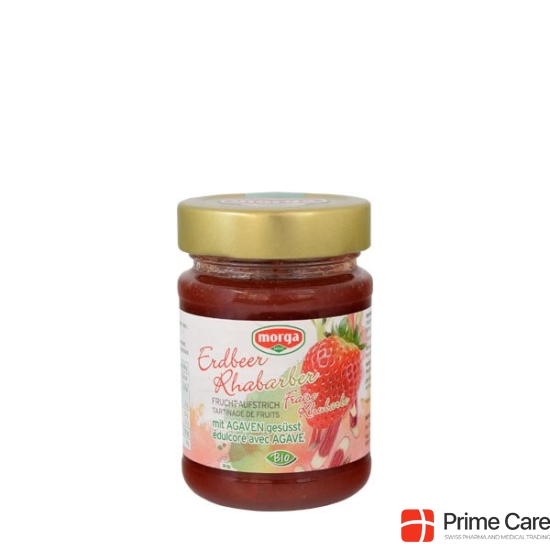 Morga fruit spread strawberry-rhubarb Agave Bio 175 g