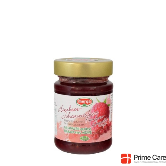 Morga fruit spread raspberry currant Agave Bio 175 g