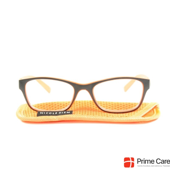 Nicole Diem reading glasses 1.00dpt orange-blk