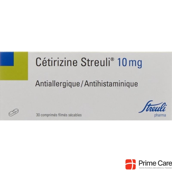 Cetirizine Streuli Filmtabl 10 mg 30 pcs