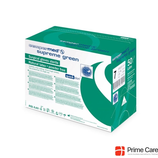 Sempermed Supreme Green surgical gloves 6 sterile 50 pairs