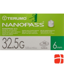 Terumo pen needle NANO PASS 32.5g 0.22x6mm cannula for injection pen 100 pcs