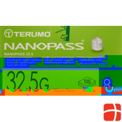 Terumo pen needle NANO PASS 32.5g 0.22x8mm cannula for injection pen 100 pcs