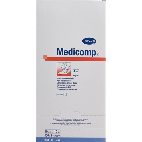 Medicomp Bl 4 times S30 10x10 sterile 100 x 2 pcs