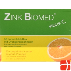 Zinc Biomed plus C Lutschtabl Orange 50 pcs