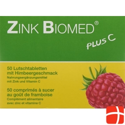 Biomed zinc plus C Lutschtabl raspberry 50 pcs