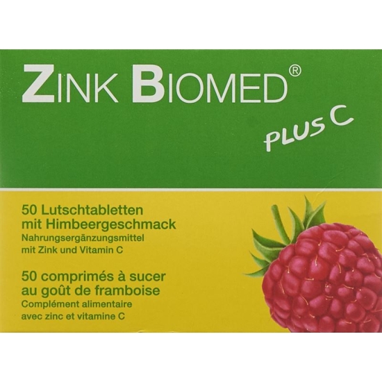 Biomed zinc plus C Lutschtabl raspberry 50 pcs