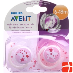 Avent Philips pacifier night 6-18 months pink