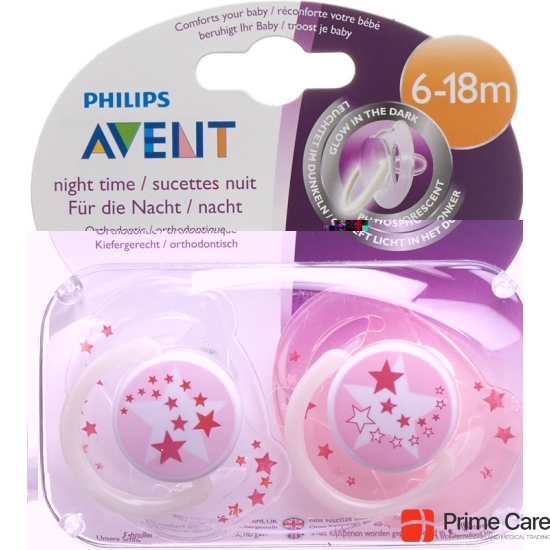 Avent Philips pacifier night 6-18 months pink