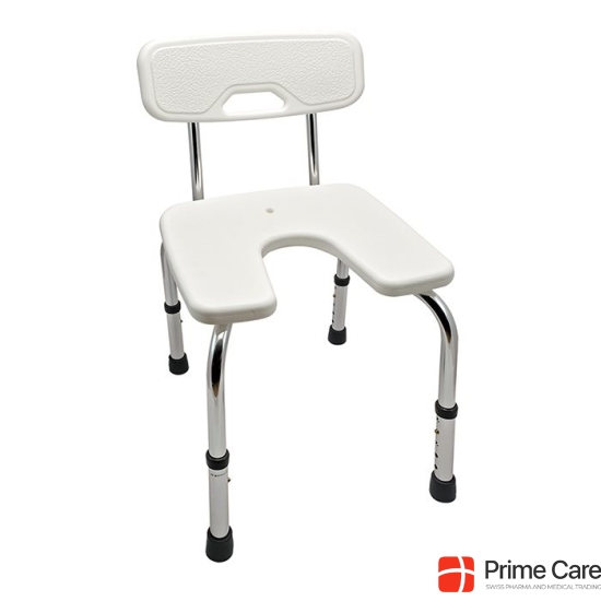 Sundo shower chair white with backrest