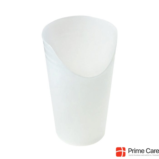 Sundo drinking cup 250ml white-transparent with tail cut