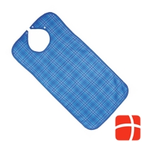 Sundo bib checkered blue 45x90cm snap fastener washable up to 60 °