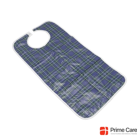 Sundo bib checkered 45x90cm blue-green Velcro wiped