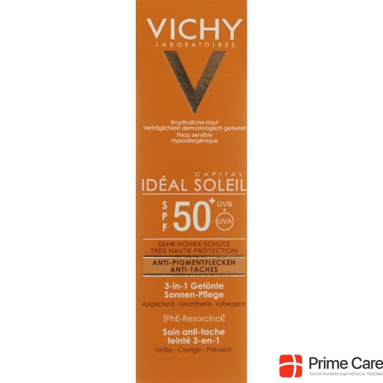 Vichy Ideal Soleil Anti-pigmentation cream 3in1 tinted SPF50 + 50 ml