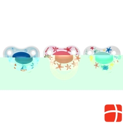 bibi soother Happiness Densil 0-6 ring play with us assorted SV-A 6 pcs