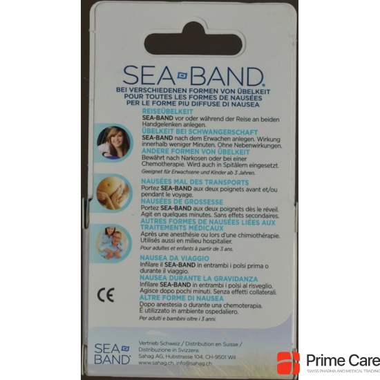 Sea-Band acupressure band adult gray 1 pair