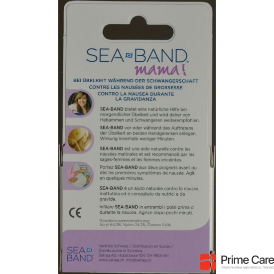 Sea-Band Mama acupressure band pink for pregnant 1 pair