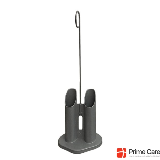 Sahag Krücken- / floor stand aluminum gray for 1 pair