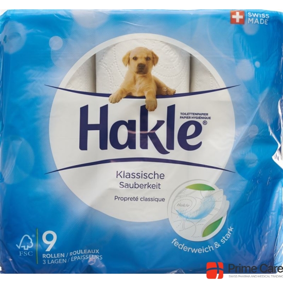 Hakle Classic cleanliness of toilet paper white FSC 9 units