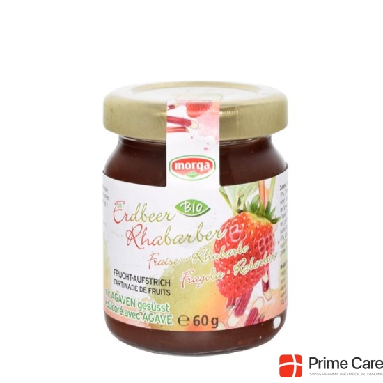 Morga fruit spread strawberry-rhubarb Agave Bio 60 g