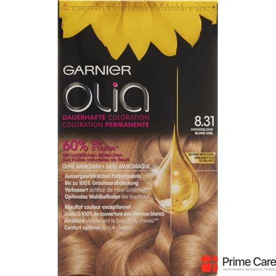 Olia Hair Color 8.31 Golden Ashy Blonde