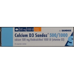 Calcium Sandoz D3 Kautabl 500/1000 20 pcs