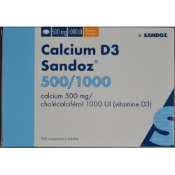 Calcium Sandoz D3 Kautabl 500/1000 120 pcs