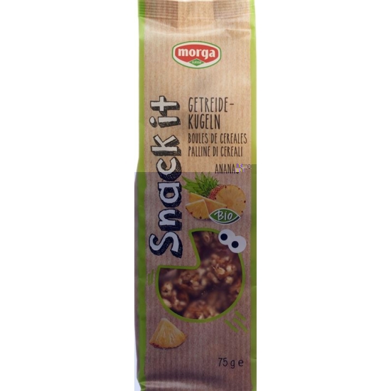 Morga snack it cereal balls pineapple Bio 75 g