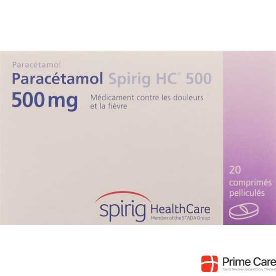 Paracetamol Spirig HC Filmtabl 500 mg 20 pieces