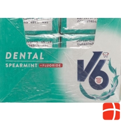 V6 Dental Care Gum Spearmint + 24 fluorides Box