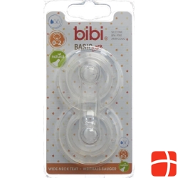 Bibi wide-mouth suction BasicCare Newborn NatSil SV-A + B 2 pcs