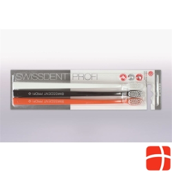 Swissdent Gentle toothbrush Trio white black orange extra soft