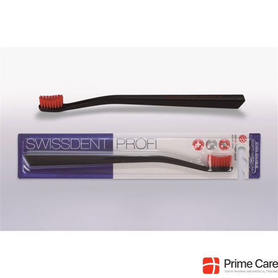 Swissdent Colors toothbrush black / red soft-medium