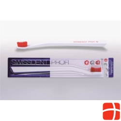 Swissdent Colors white toothbrush / red soft-medium