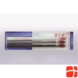 Swissdent Colors Toothbrush Trio white gray black soft-medium