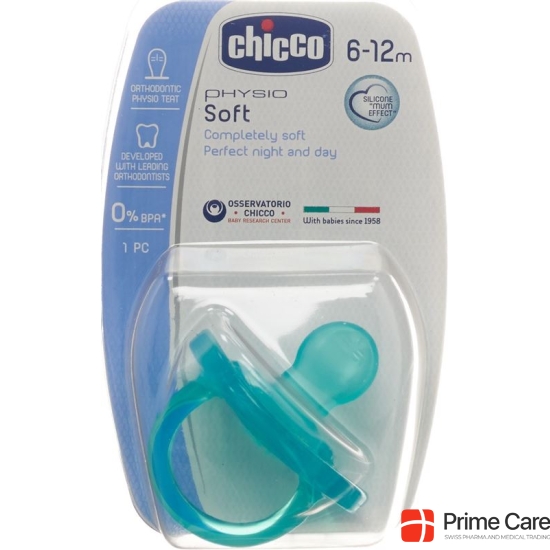 Chicco Physiological pacifier GOMMOTTO BLUE silicone medium 6-16m DE / FR