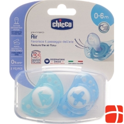 Chicco Physiological Silicone Soother mini BLUE 0-6m CASE IT / DE / FR 2 pcs