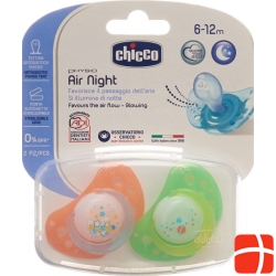 Chicco Physiological Silicone Soother GLOWING medium 6-16m CASE IT / DE / FR 2 pcs