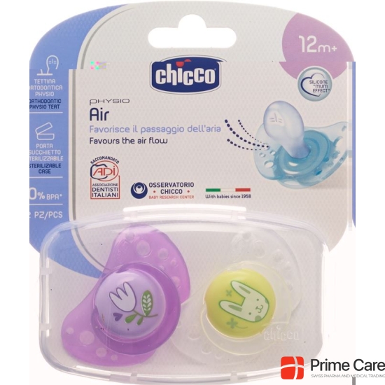 Chicco Physiological Soother silicone maxi PINK 16-36m CASE IT / DE / FR 2 pcs