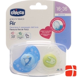 Chicco Physiological Soother silicone maxi BLUE 16-36m CASE IT / DE / FR 2 pcs