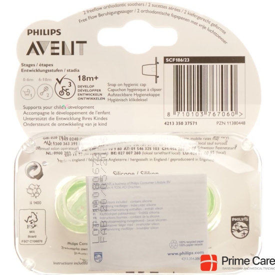 Avent Philips soother unisex 18M + green