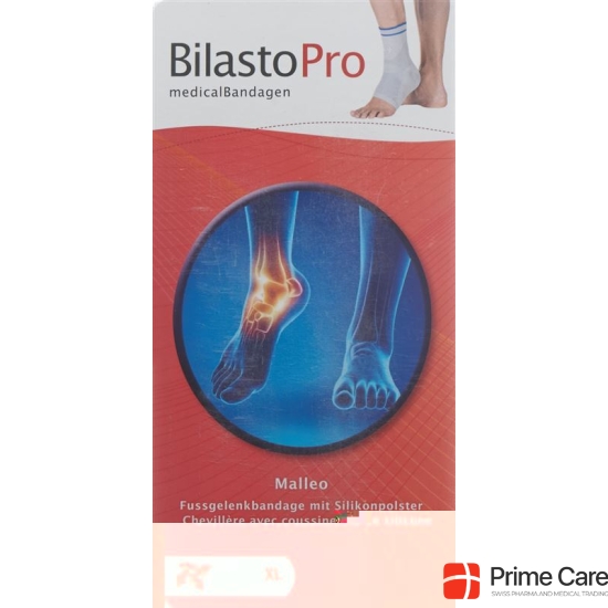 Bilasto Pro Malleo ankle bandage XL gray with silicone pads