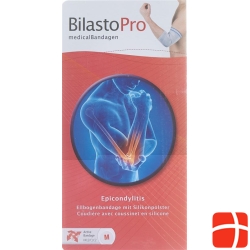 Bilasto Pro epicondylitis elbow brace M gray with silicone pads