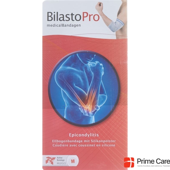 Bilasto Pro epicondylitis elbow brace M gray with silicone pads