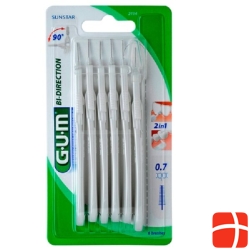 GUM SUNSTAR Bi-Direction ISO 1 0.7mm conic white 6 pcs