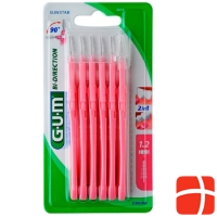 GUM SUNSTAR Bi-Direction ISO 1 1.2mm conic pink 6 pieces