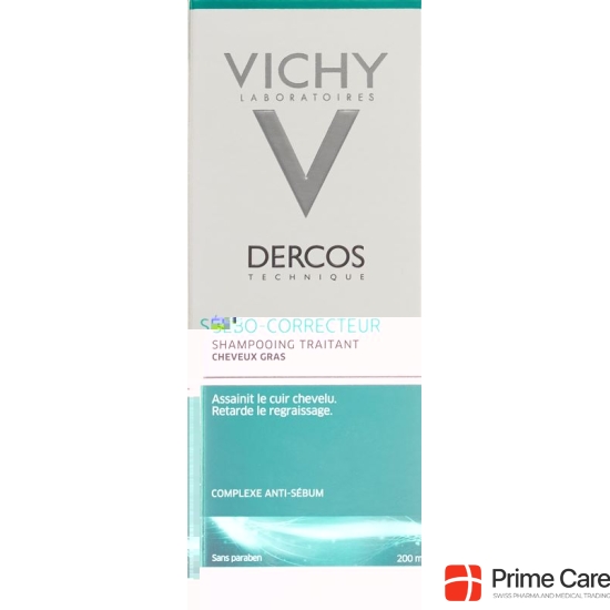 Vichy Dercos Shampooing Sebo-Correcteur grass cheveux FR 200 ml